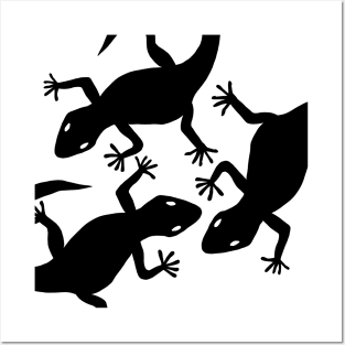 A Gathering of Black Geckos Posters and Art